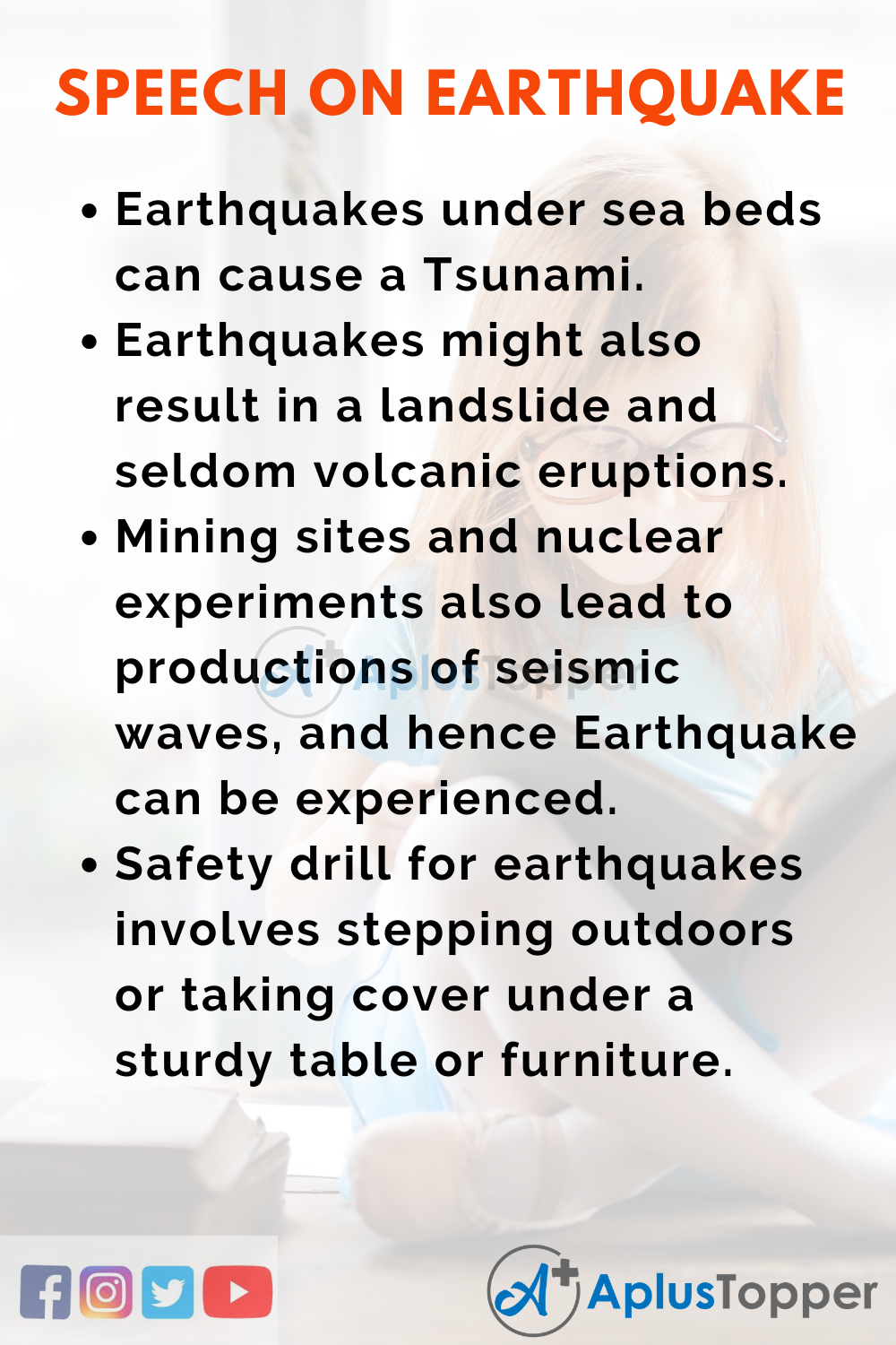 10 Lines On Earthquake Speech In English