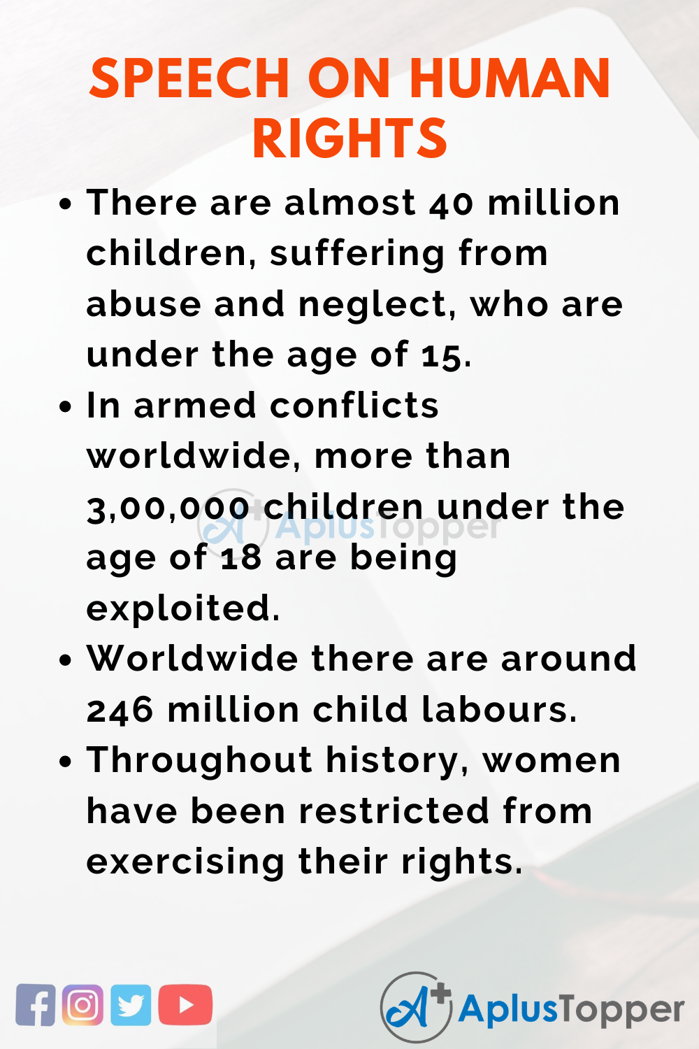 10 Lines On Human Rights Speech In English