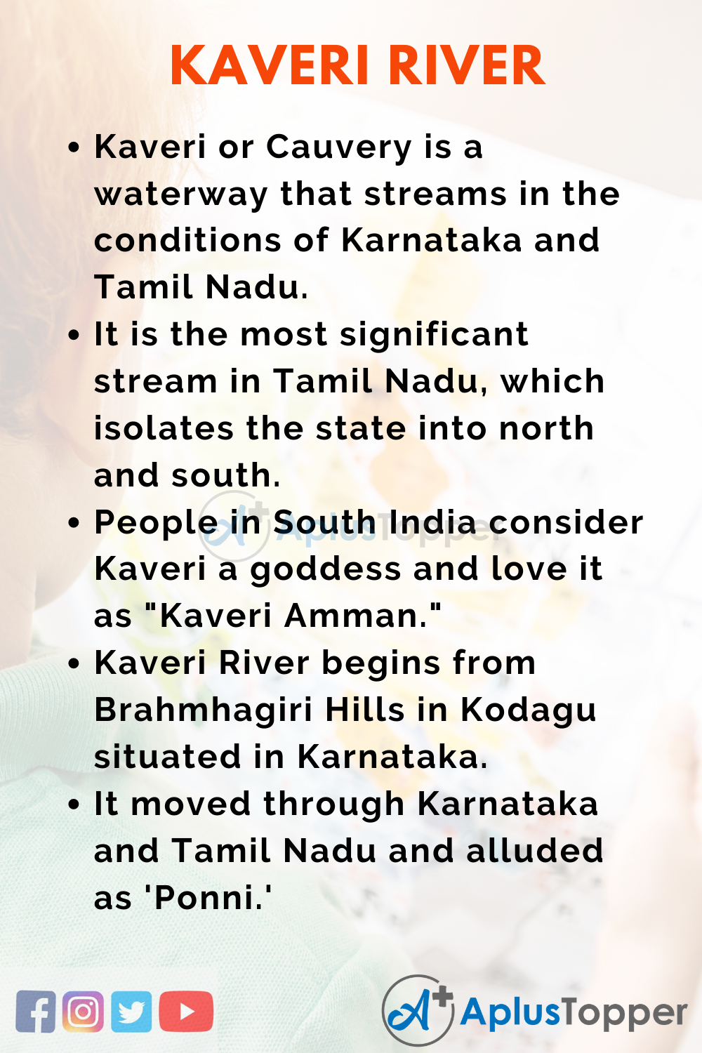 10 Lines On Kaveri River for Higher Class Students