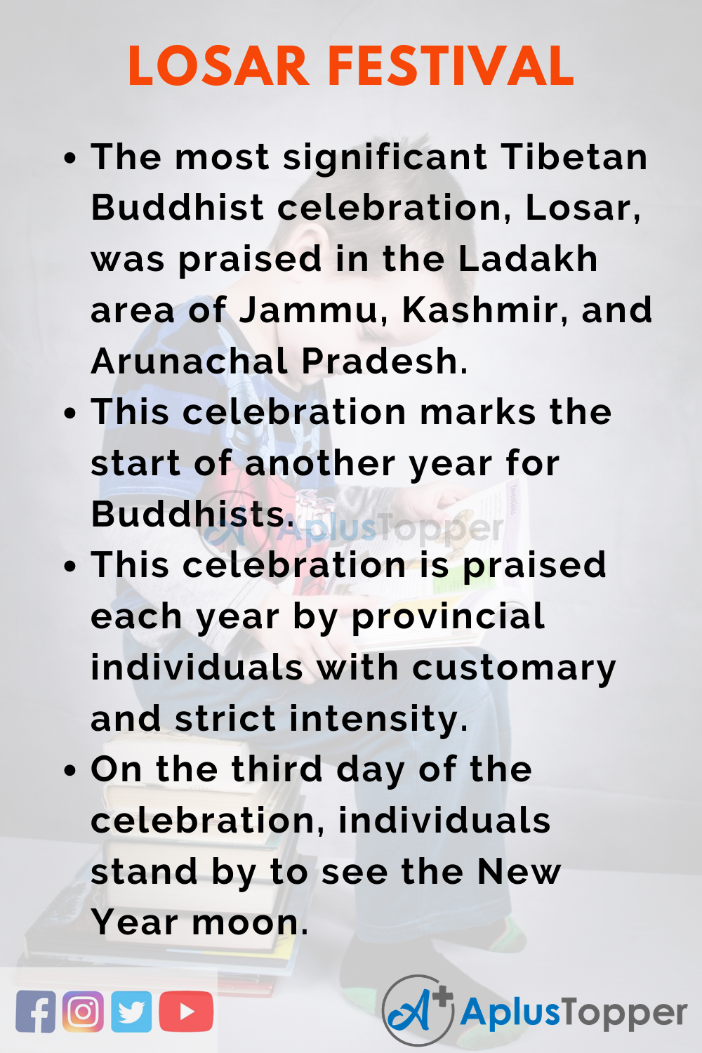 10 Lines On Losar Festival for Higher Class Students