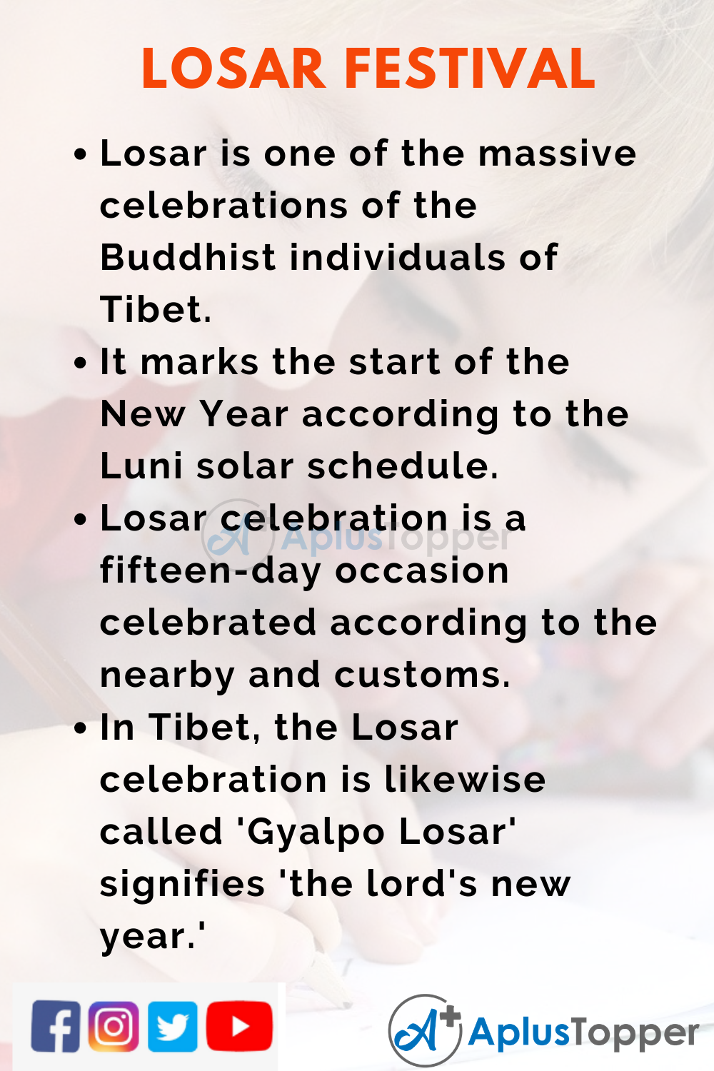 10 Lines On Losar Festival for Kids