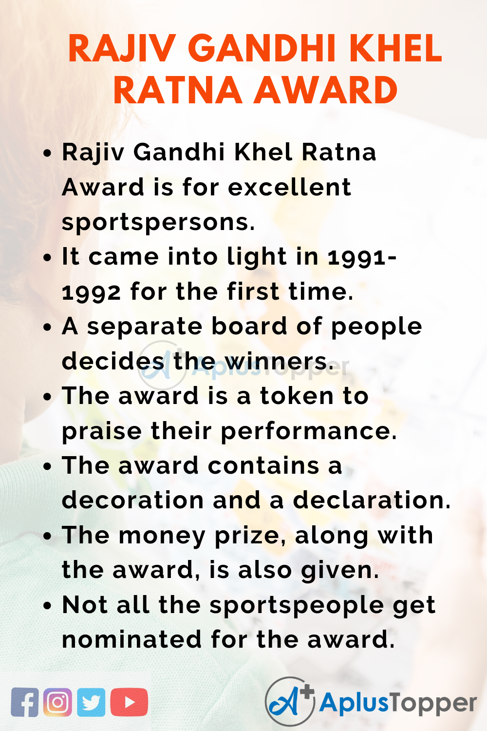 10 Lines On Rajiv Gandhi Khel Ratna Award for Kids