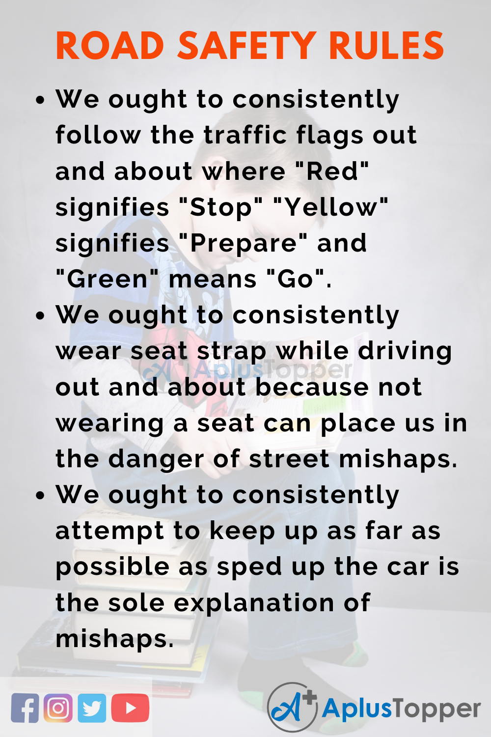 10 Lines On Road Safety Rules for Higher Class Students