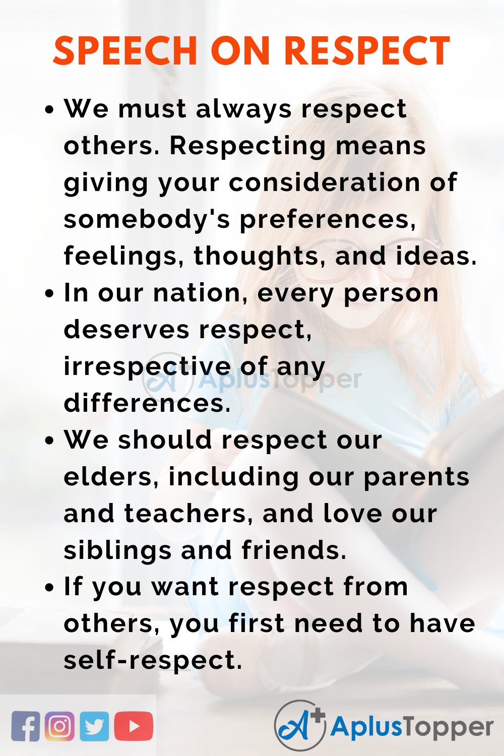 Speech On Respect | Respect Speech for Students and Children in English ...