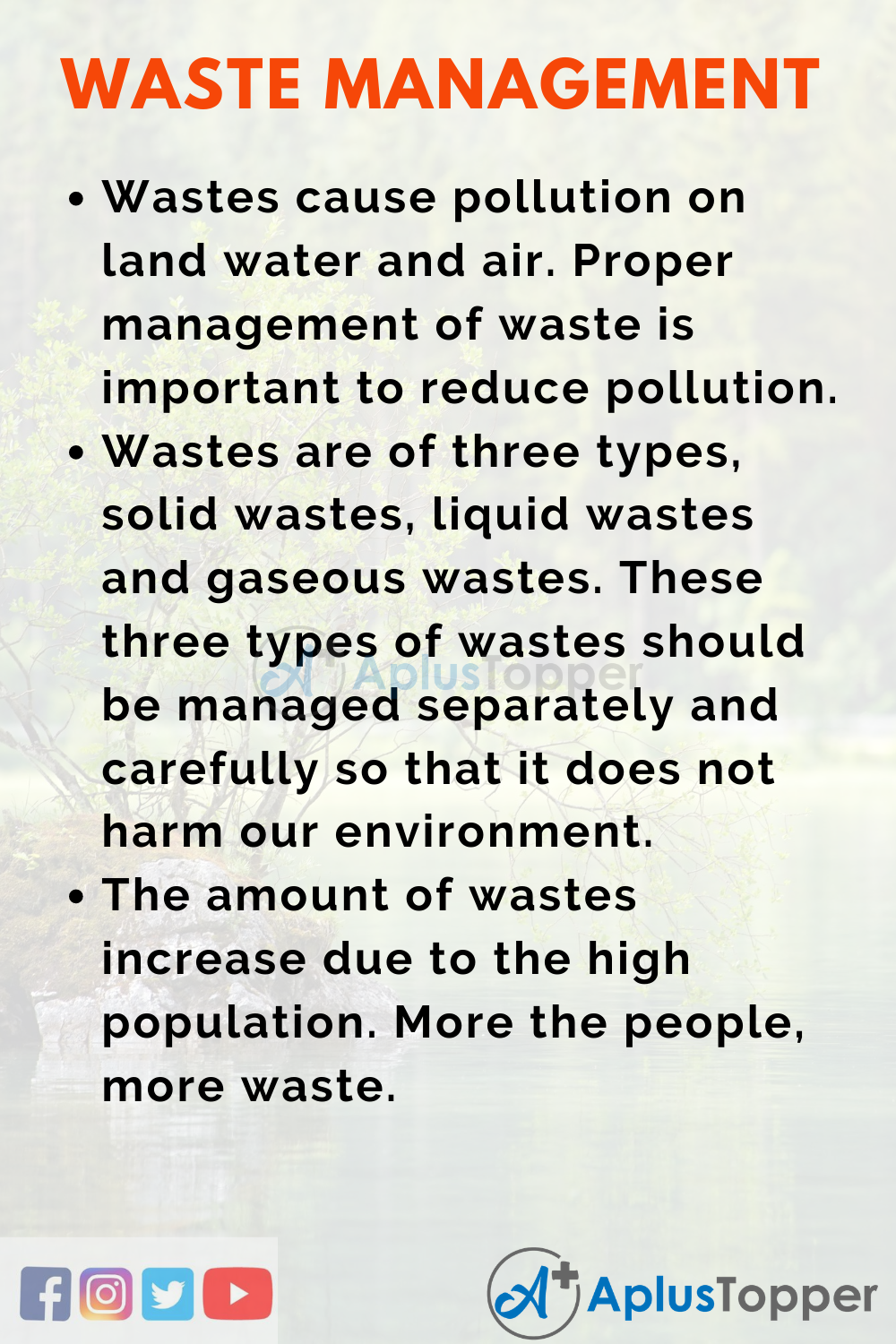 10 Lines On Waste Management Speech In English