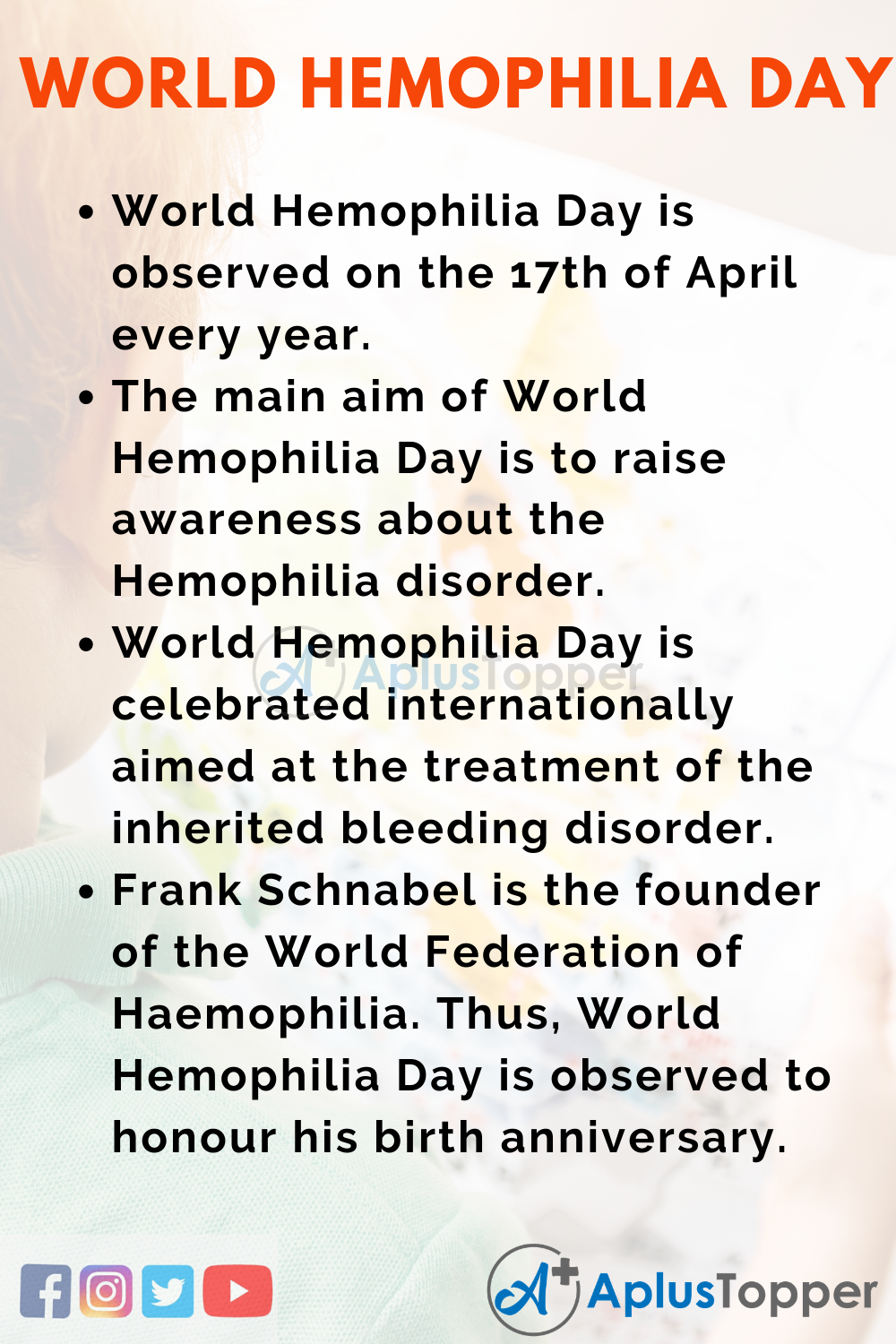 10 Lines On World Hemophilia Day for Kids