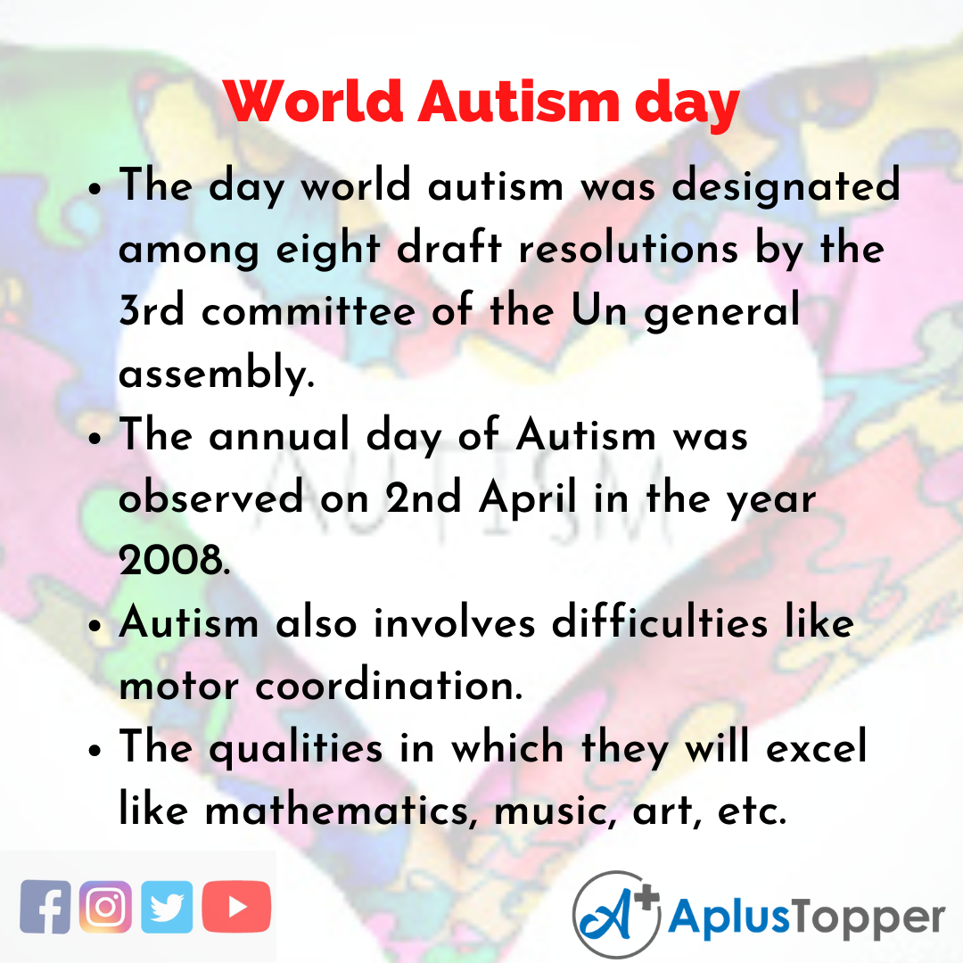 10 Lines about World Autism day