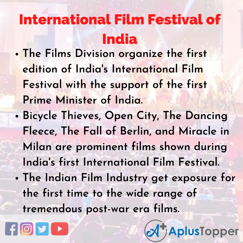 10 Lines of International Film Festival of India