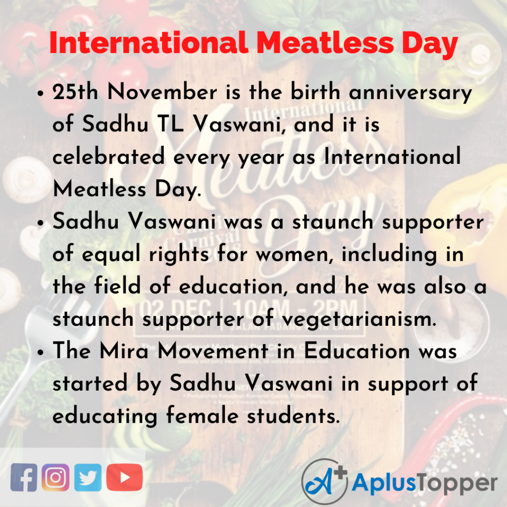 10 Lines of International Meatless Day