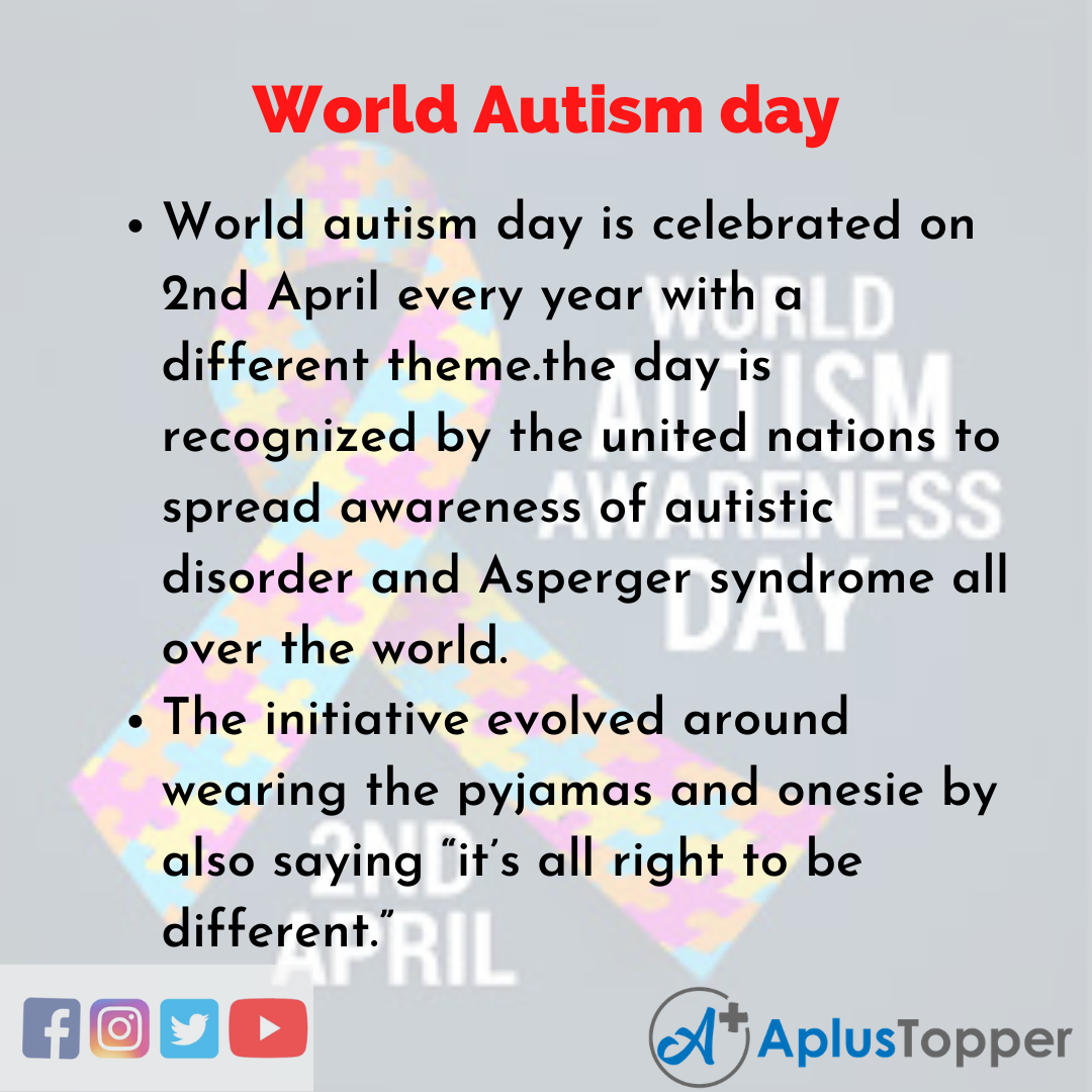 10 Lines of World Autism day