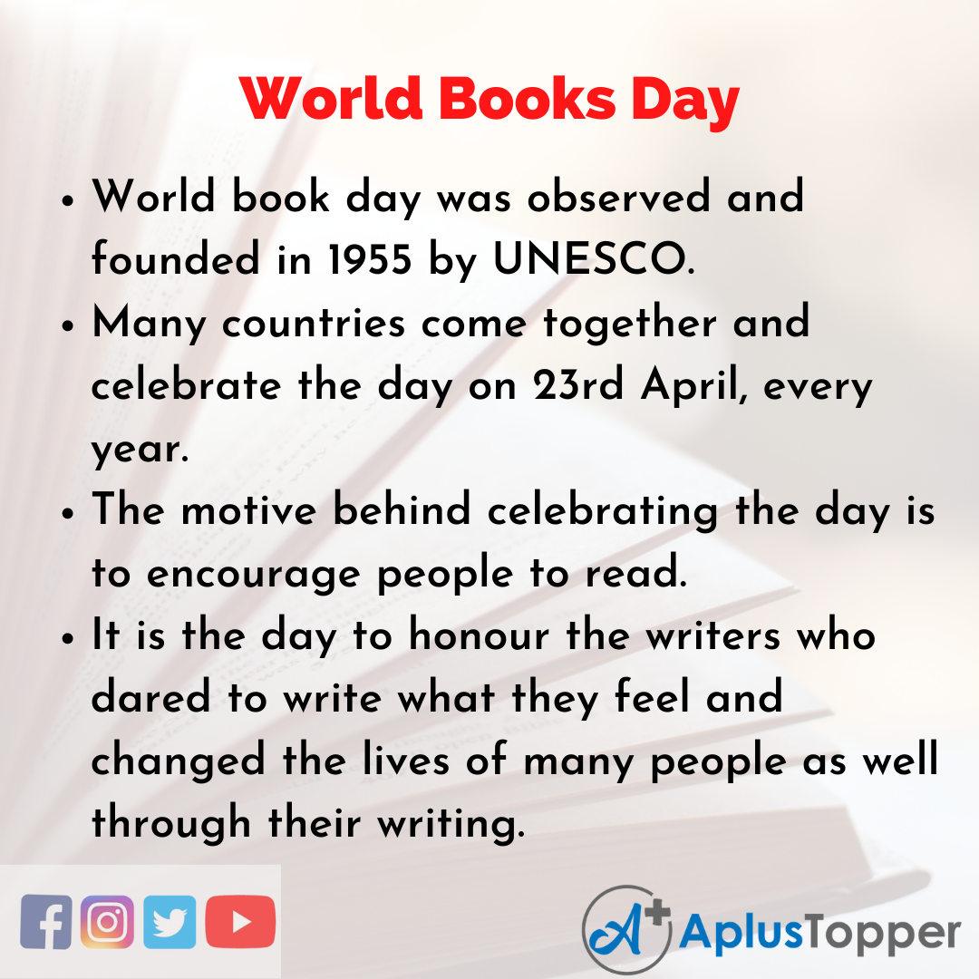 10 Lines of World Books Day