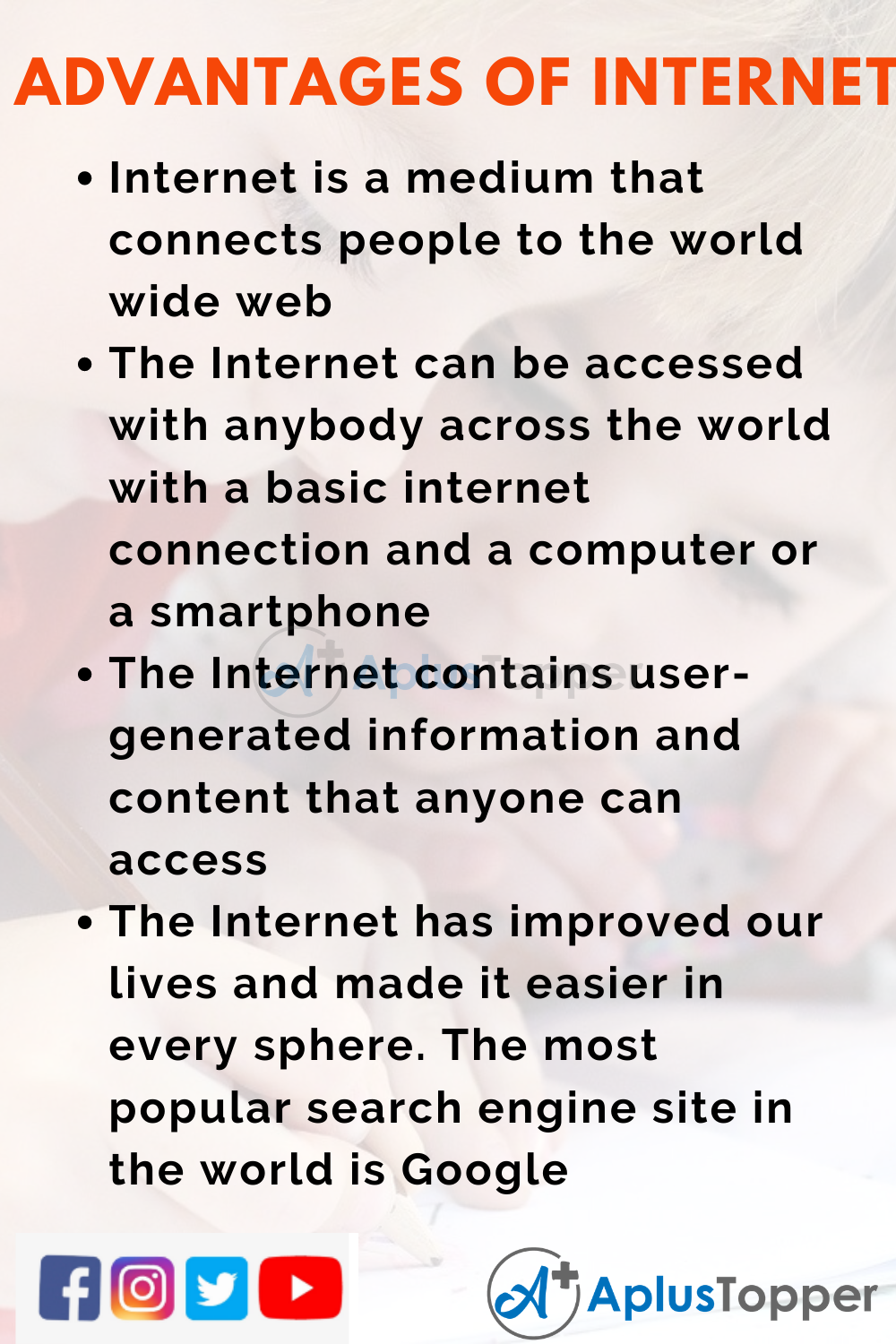 10 Lines on Advantages of Internet for Kids