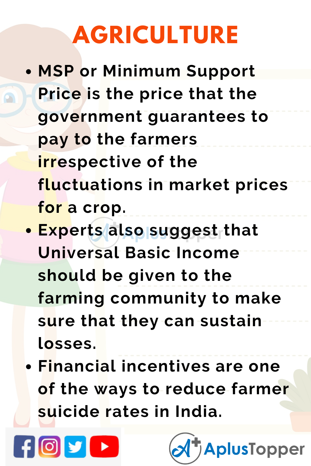 10 Lines on Agriculture for Higher Class Students