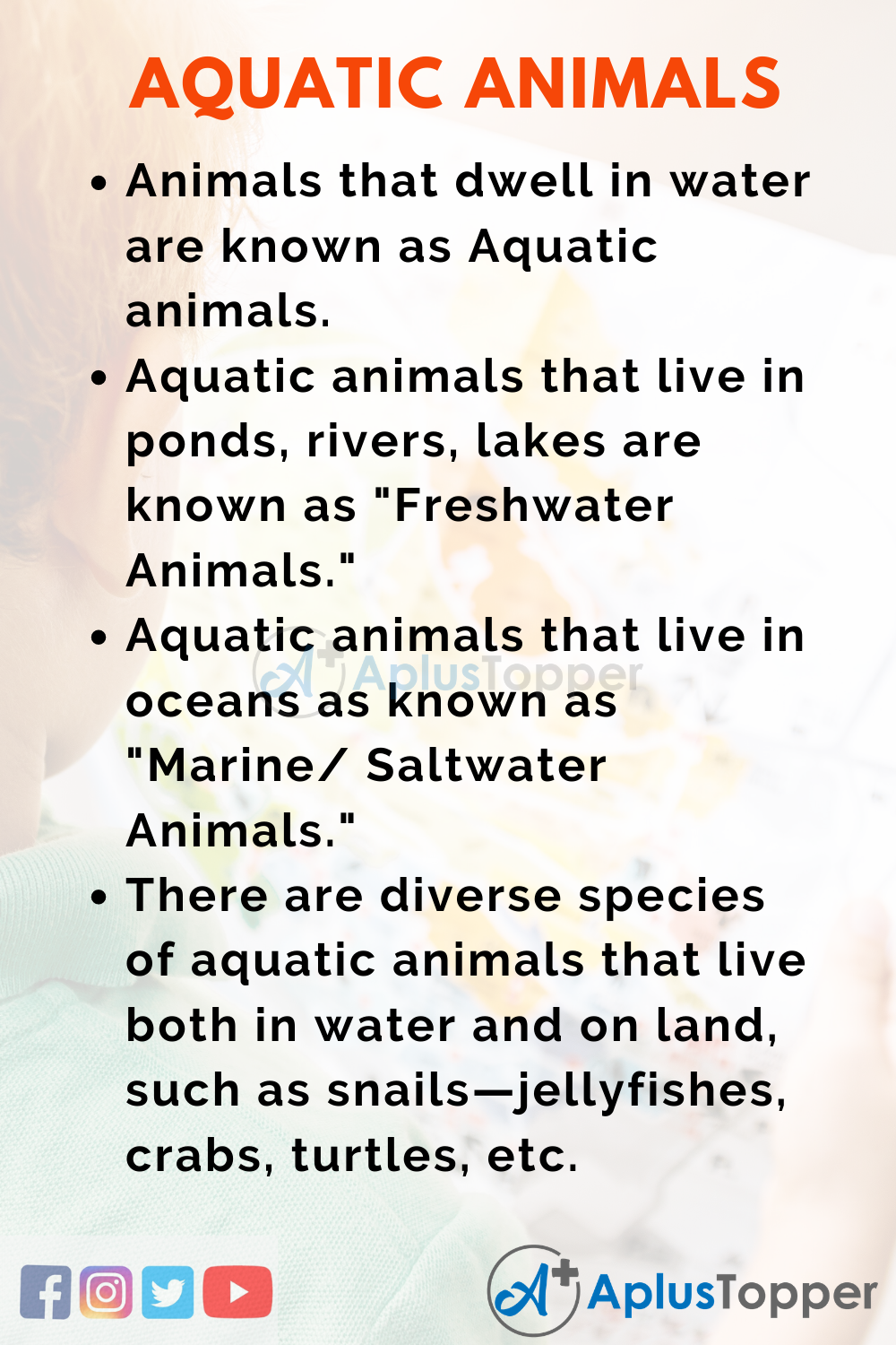 10 Lines on Aquatic Animals for Kids