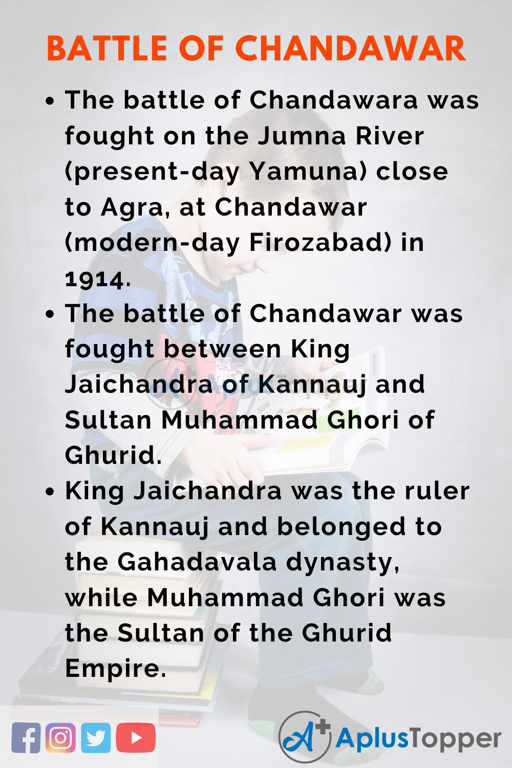 10 Lines on Battle of Chandawar for Higher Class Students