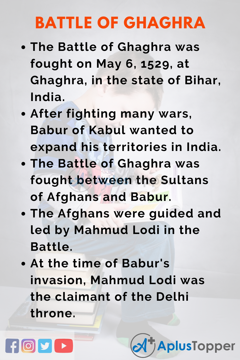 10 Lines on Battle of Ghaghra for Kids