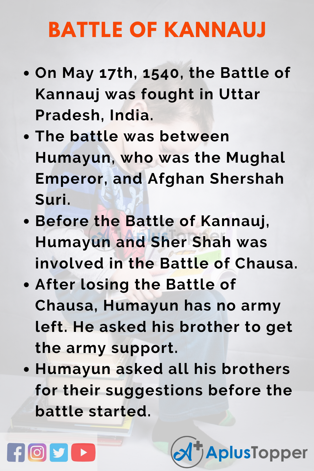 10 Lines on Battle of Kannauj for Kids