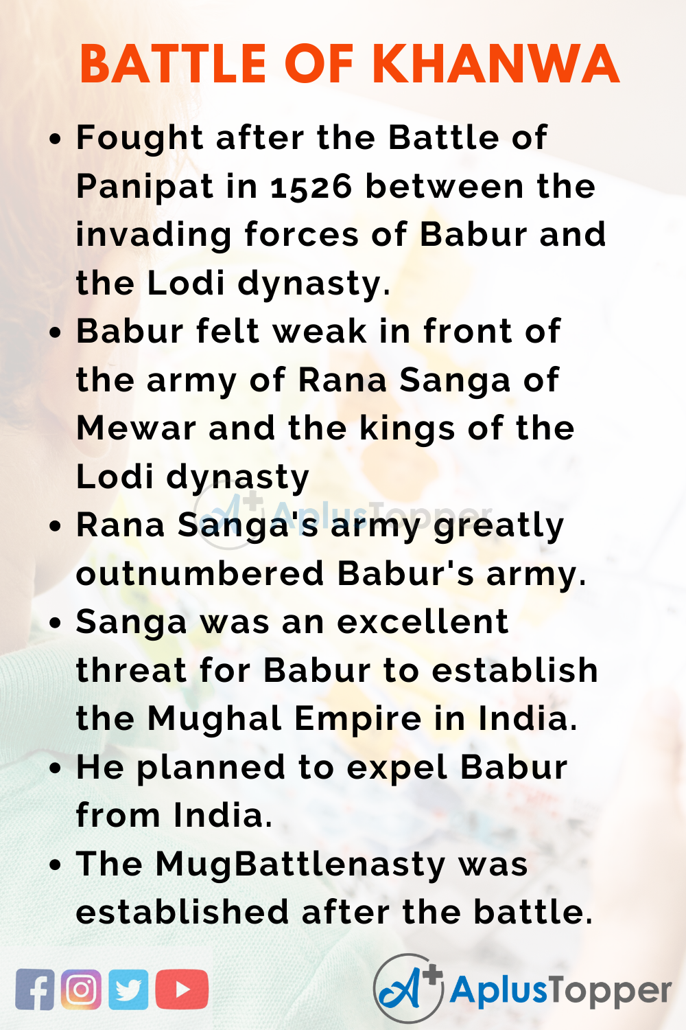 10 Lines on Battle of Khanwa for Kids