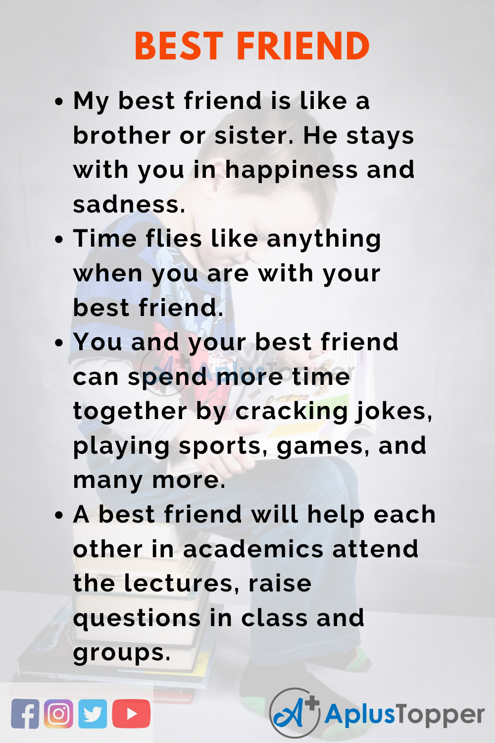 10 Lines on Best Friend for Higher Class Students