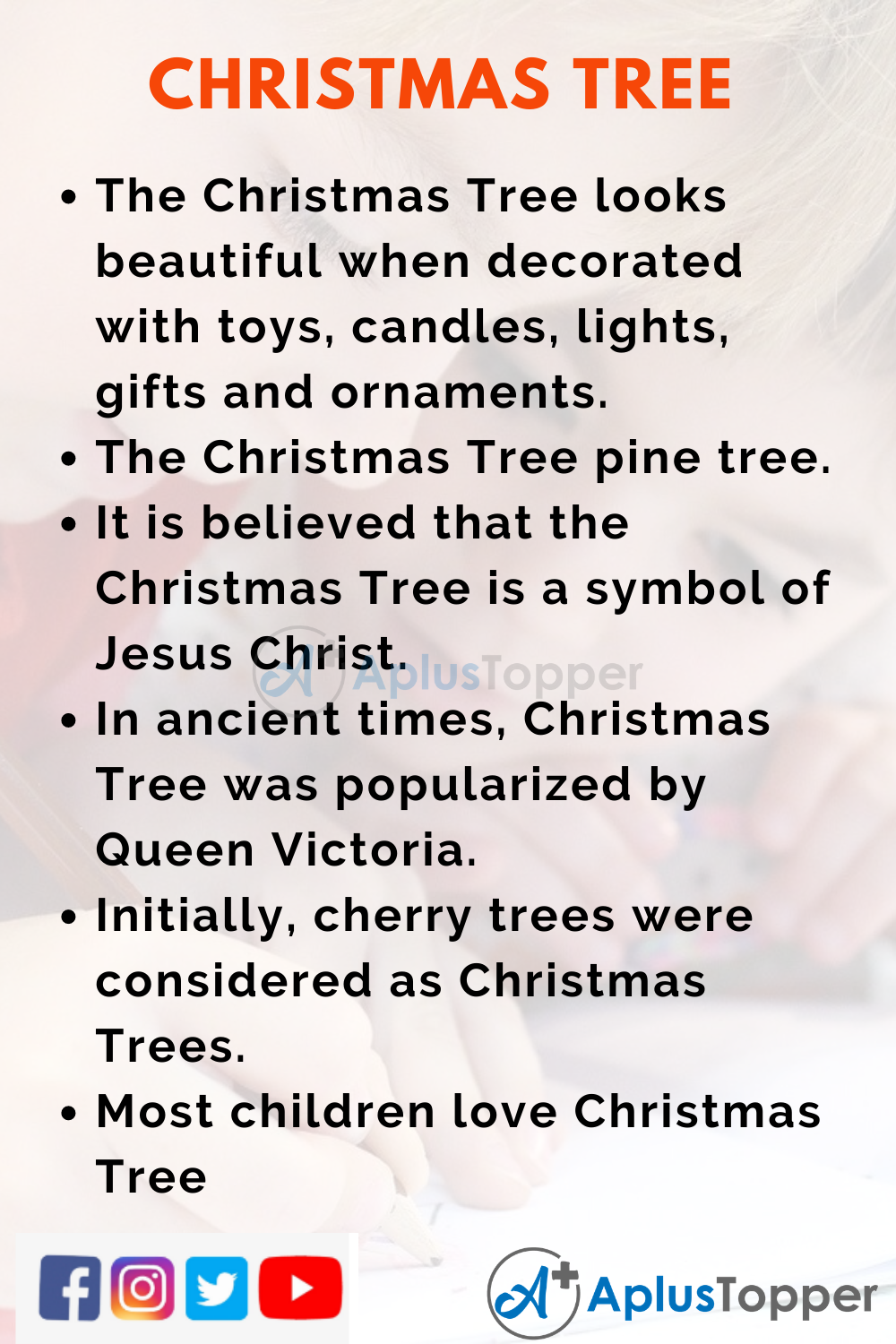 10 Lines on Christmas Tree for Higher Class Students