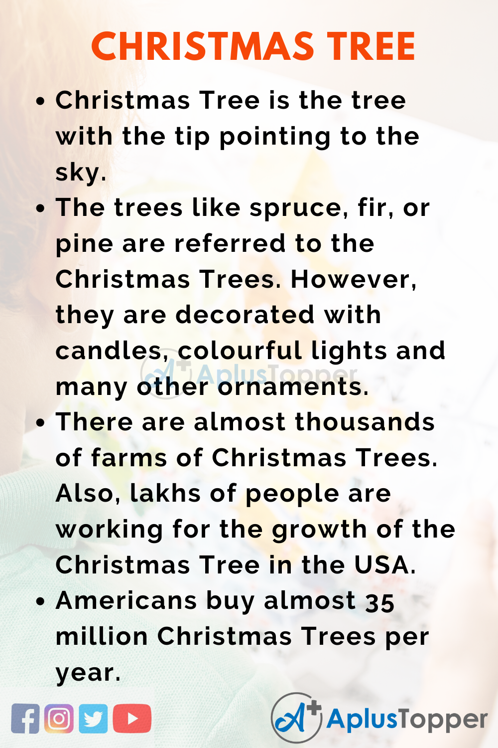 10 Lines on Christmas Tree for Kids