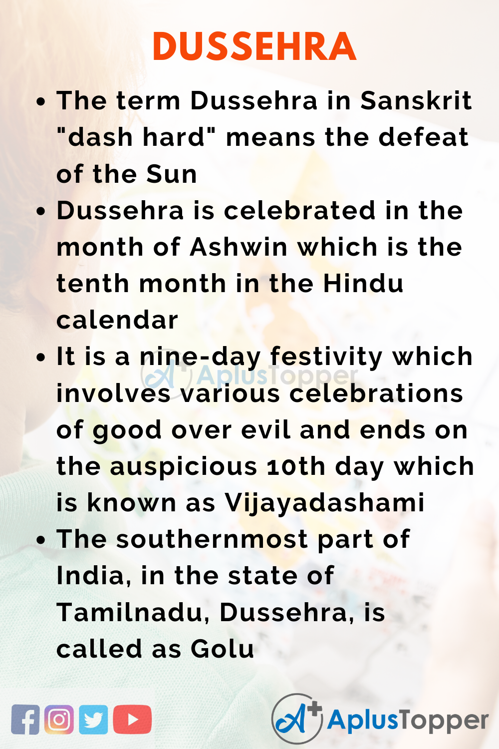 10 Lines on Dussehra for Higher Class Students