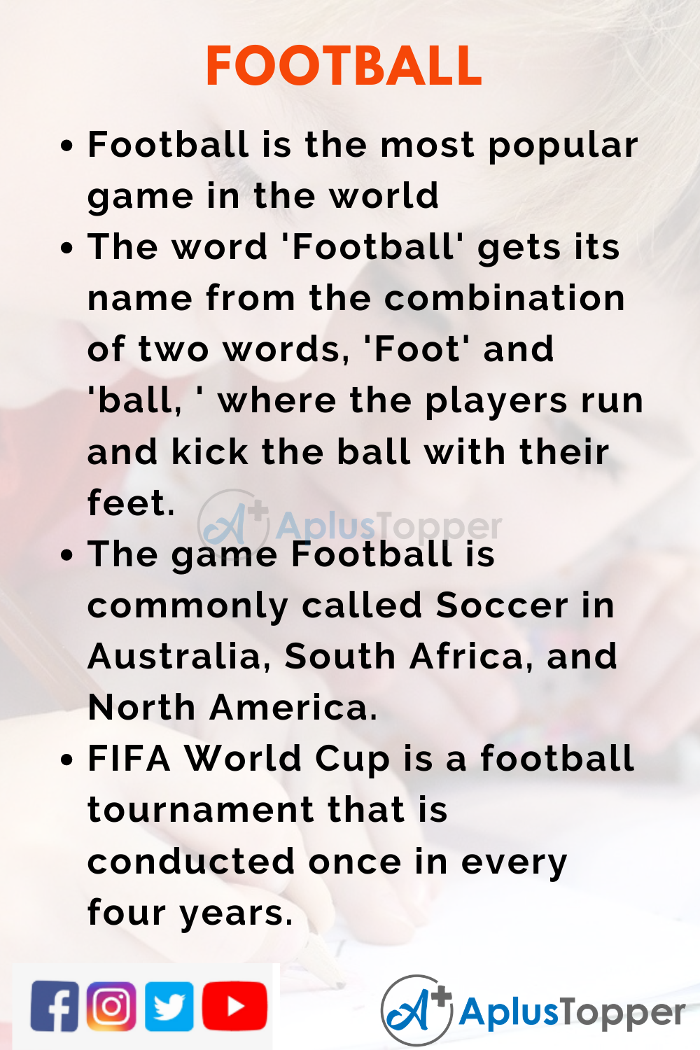 10 Lines on Football for Kids