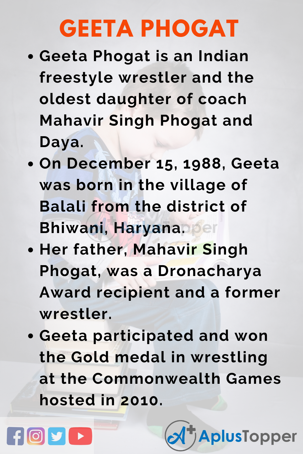 10 Lines on Geeta Phogat for Kids