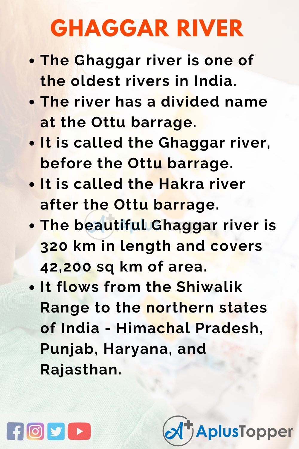 10 Lines on Ghaggar River for Kids