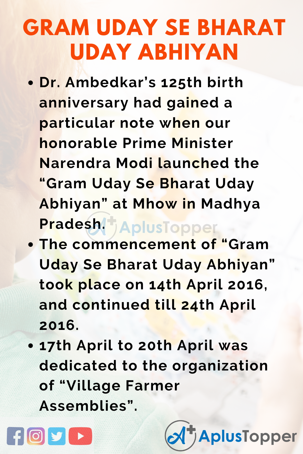 10 Lines on Gram Uday Se Bharat Uday Abhiyan for Higher Class Students