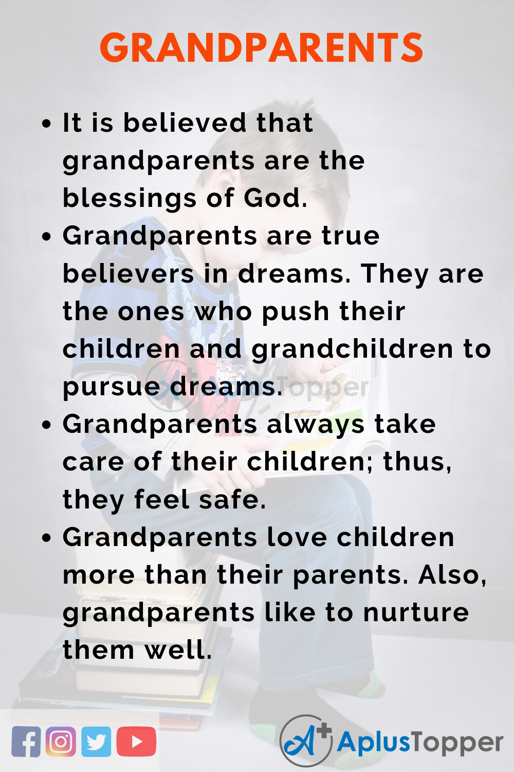 10 Lines on Grandparents for Higher Class Students