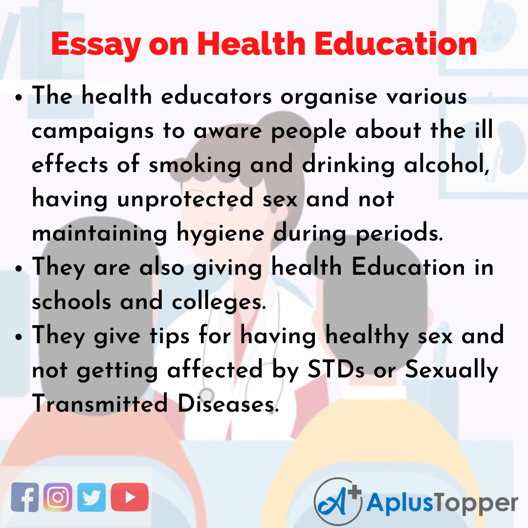 10 Lines on Health Education Essay