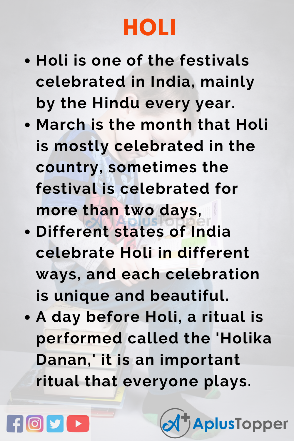 10 Lines on Holi for Kids