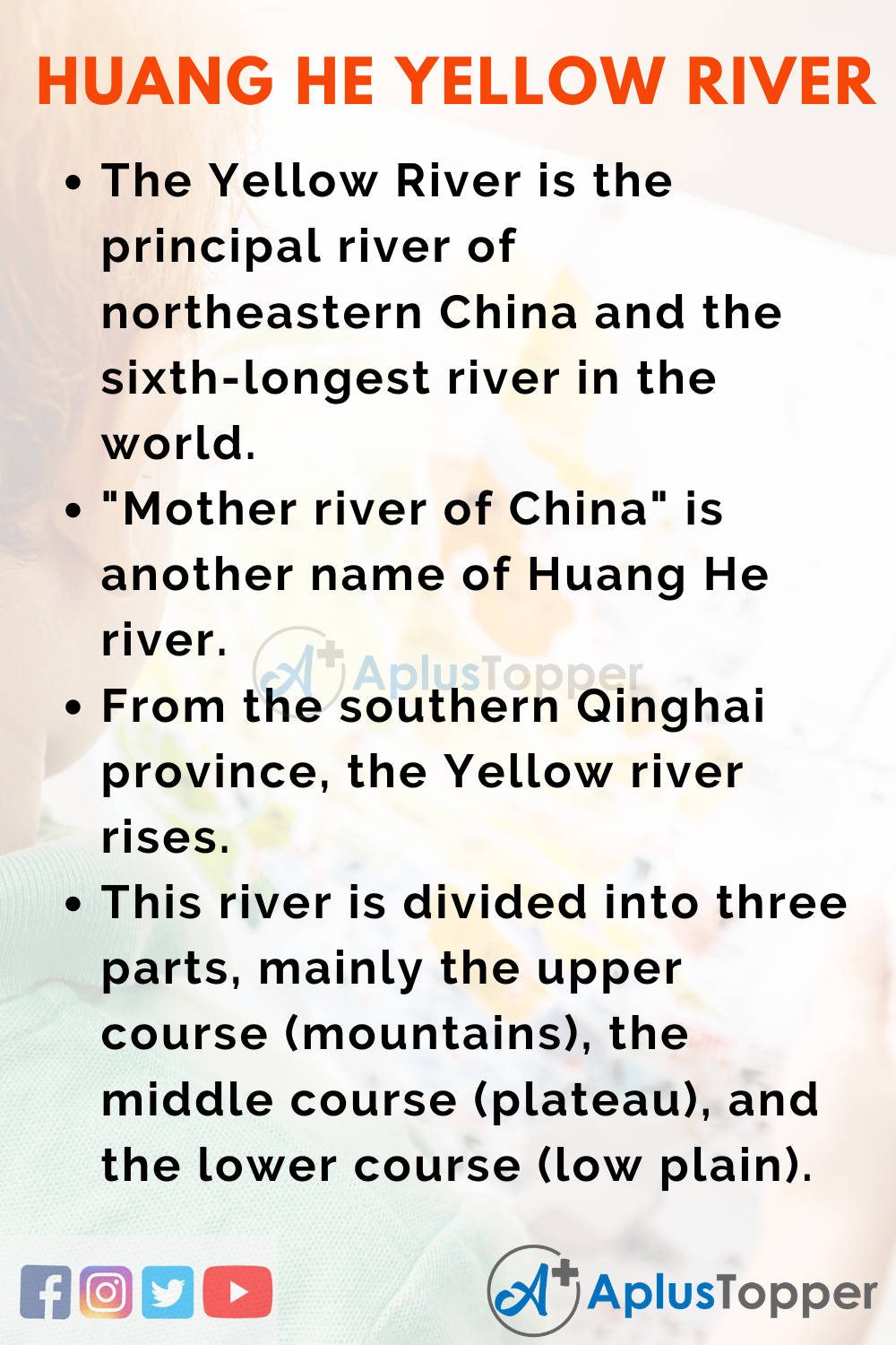 10 Lines on Huang He Yellow River for Higher Class Students