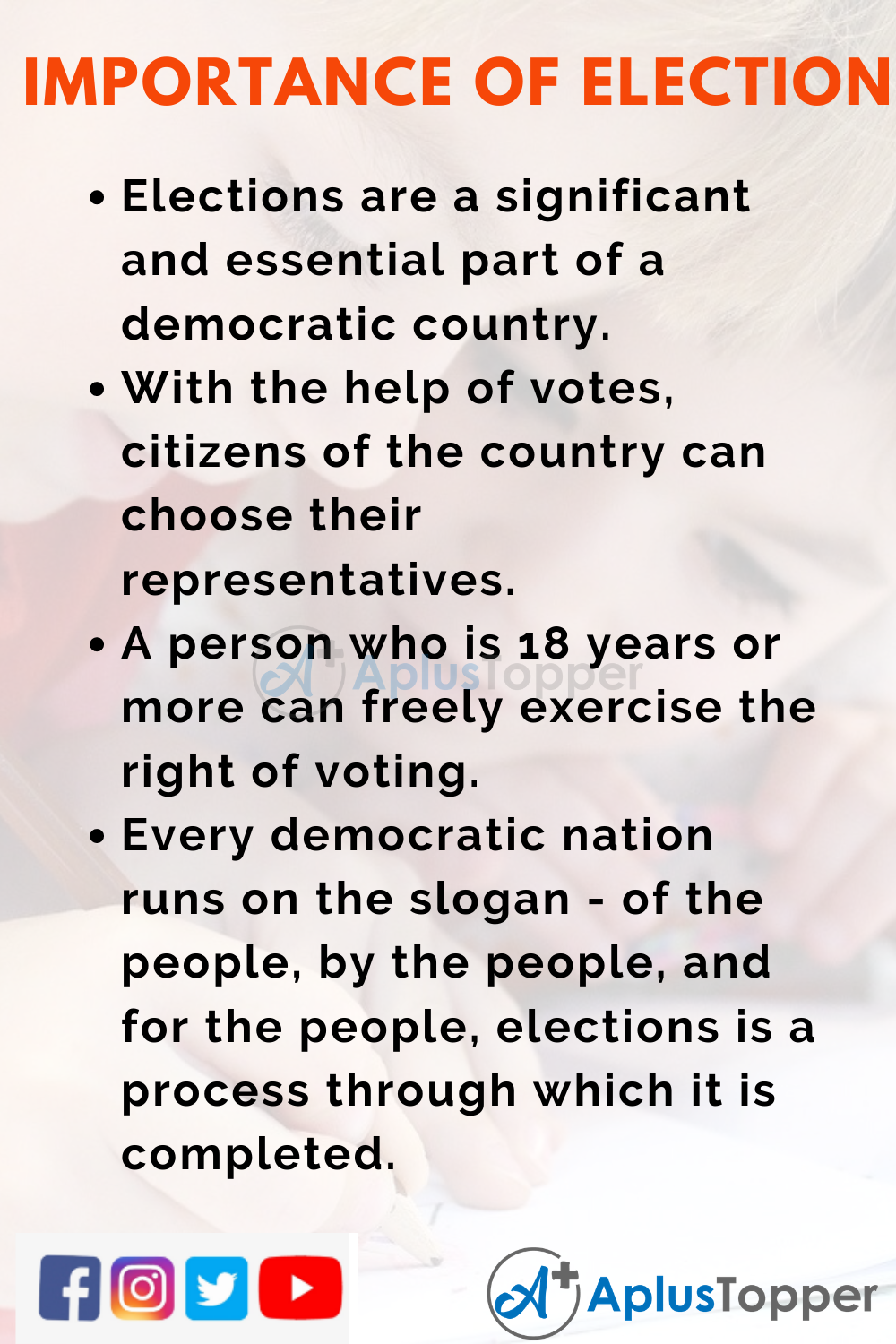 10 Lines on Importance of Election for Kids