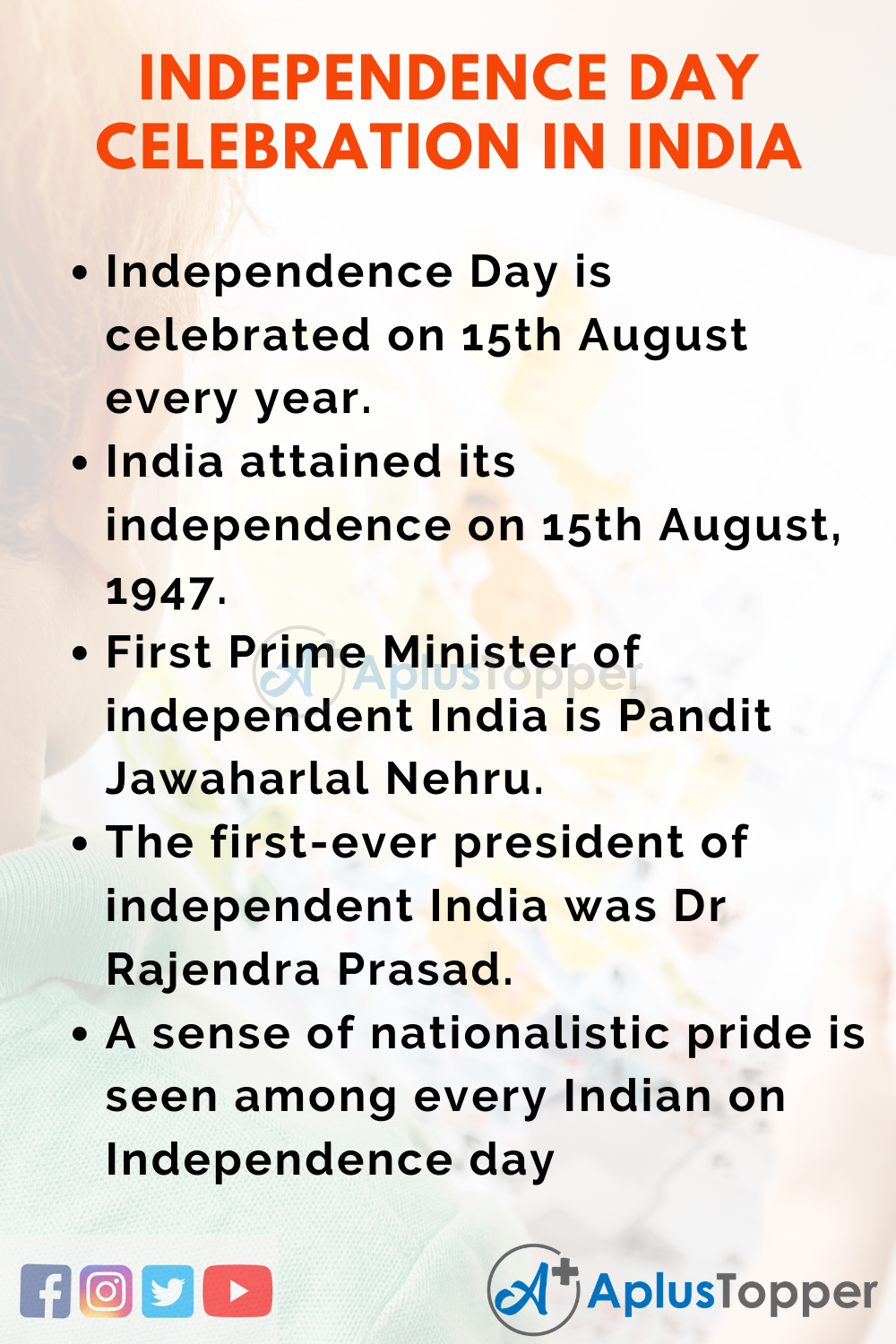 10 Lines on Independence Day Celebration in India for Kids