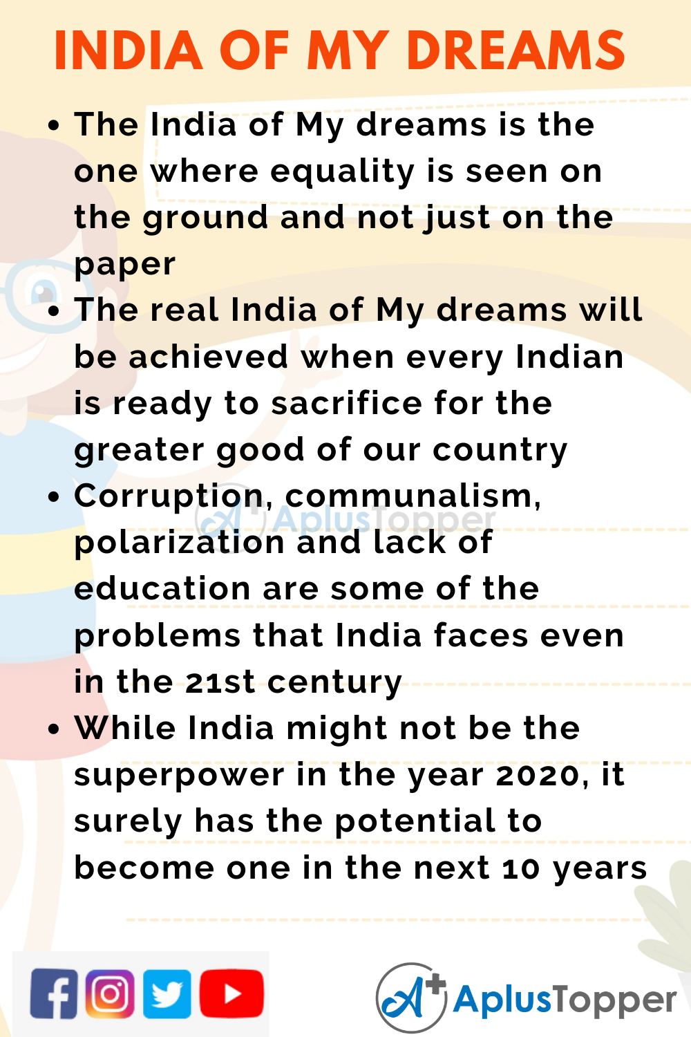 10 Lines on India of My Dreams for Kids