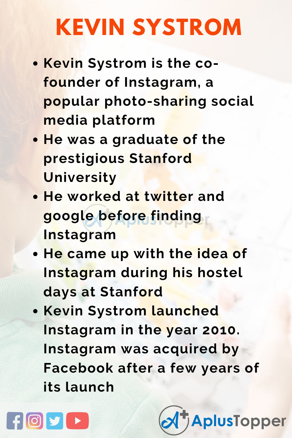 10 Lines on Kevin Systrom for Kids