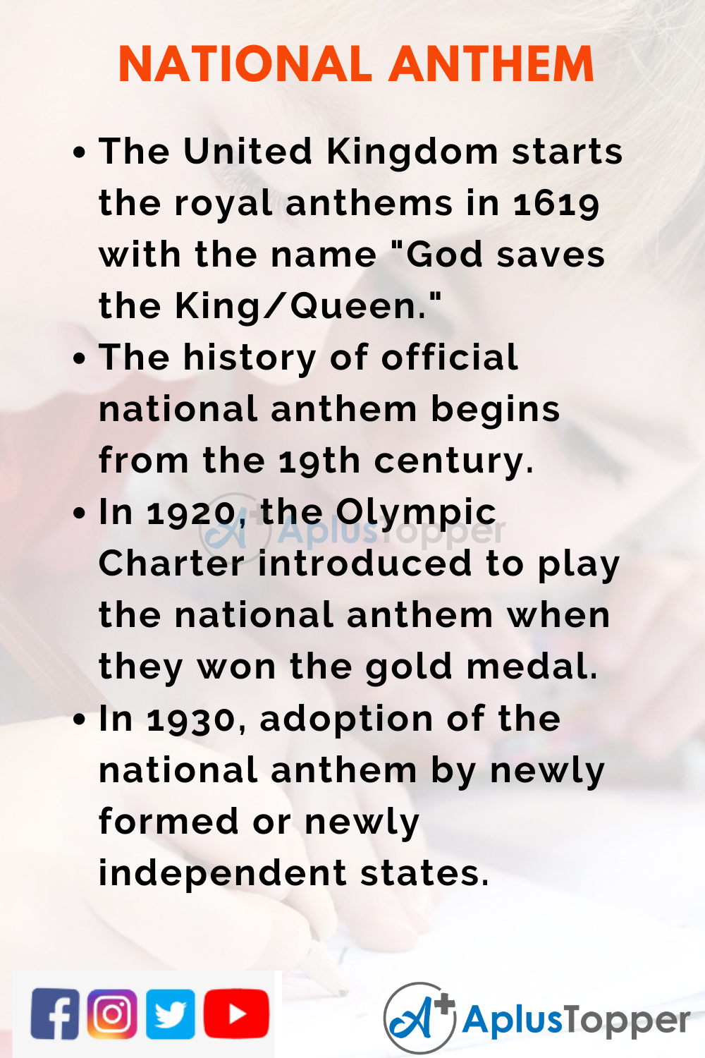 10 Lines on National Anthem for Kids