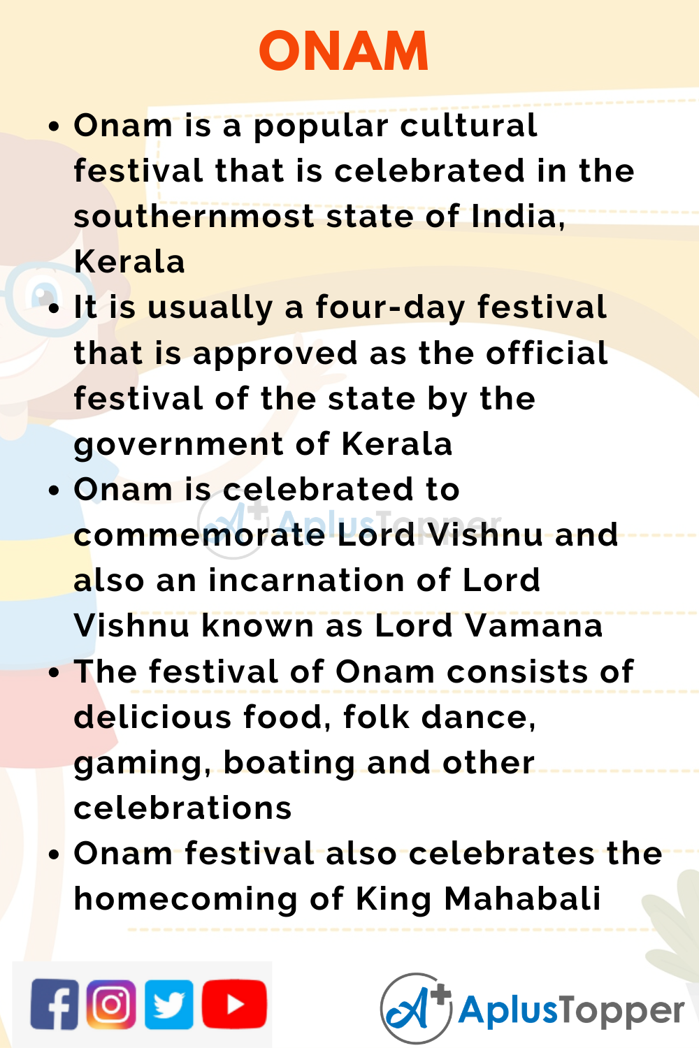 10 Lines on Onam for Kids