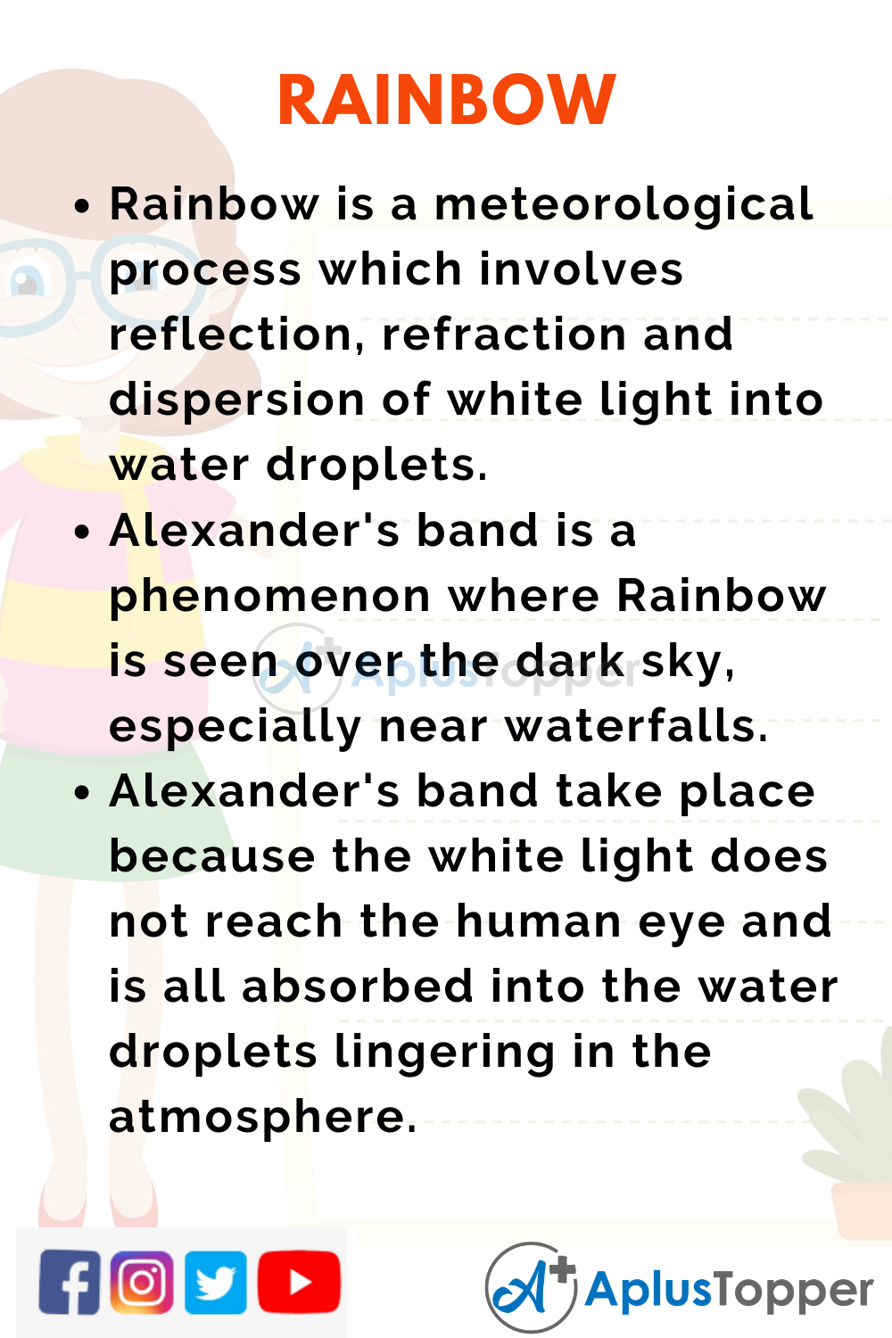 10 Lines on Rainbow for Higher Class Students