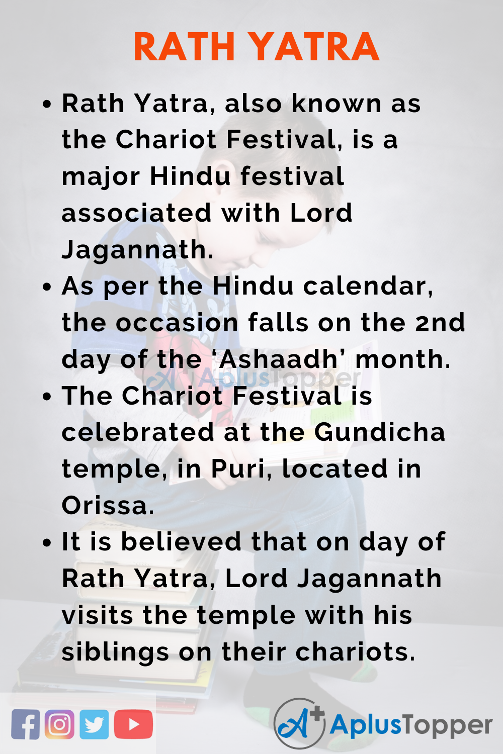 10 Lines on Rath Yatra for Kids