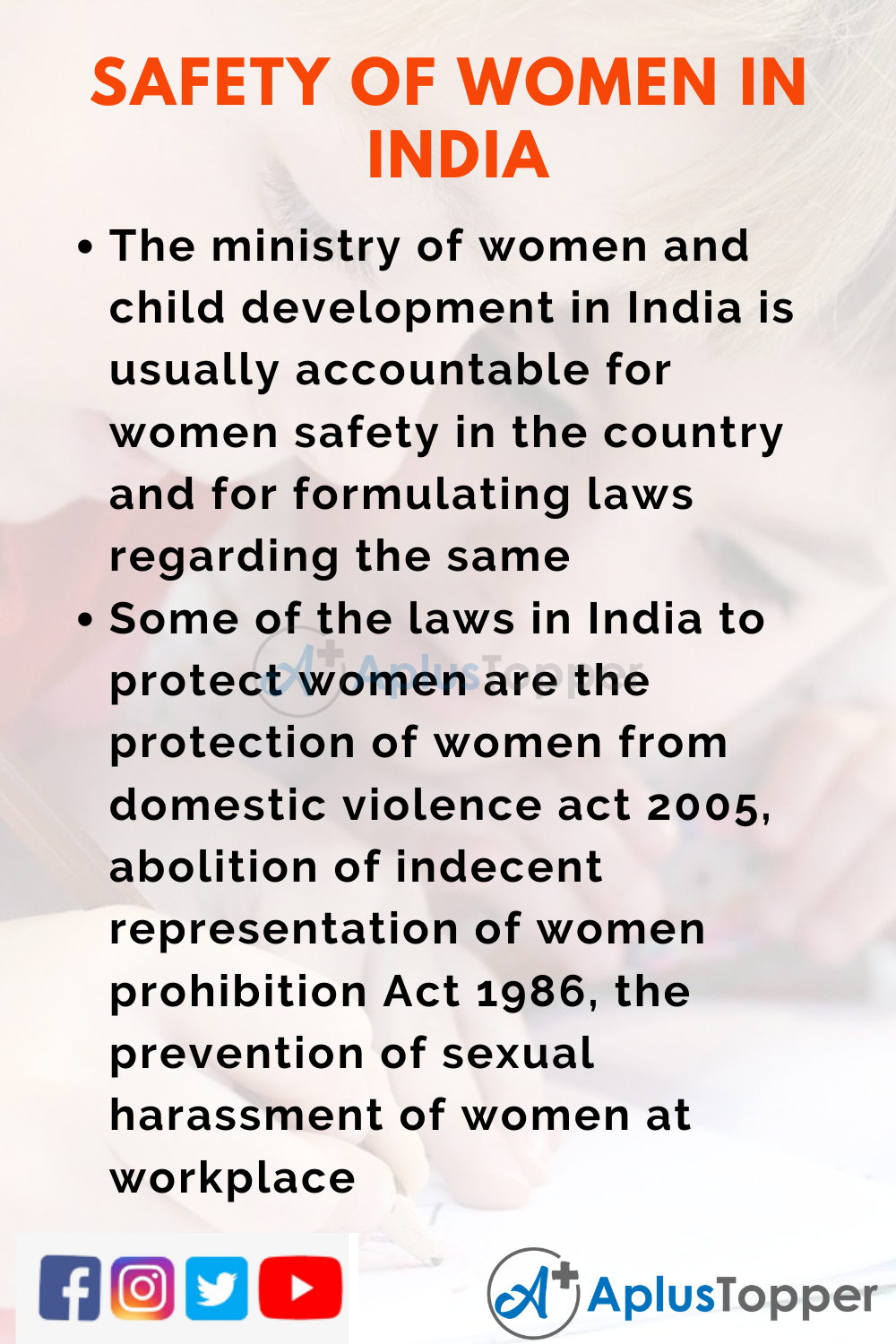 10 Lines on Safety of Women in India for Higher Class Students