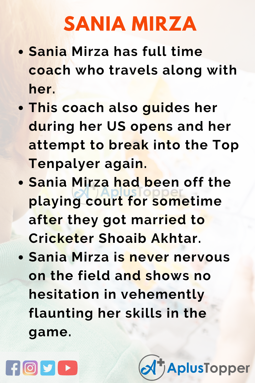 10 Lines on Sania Mirza for Higher Class Students