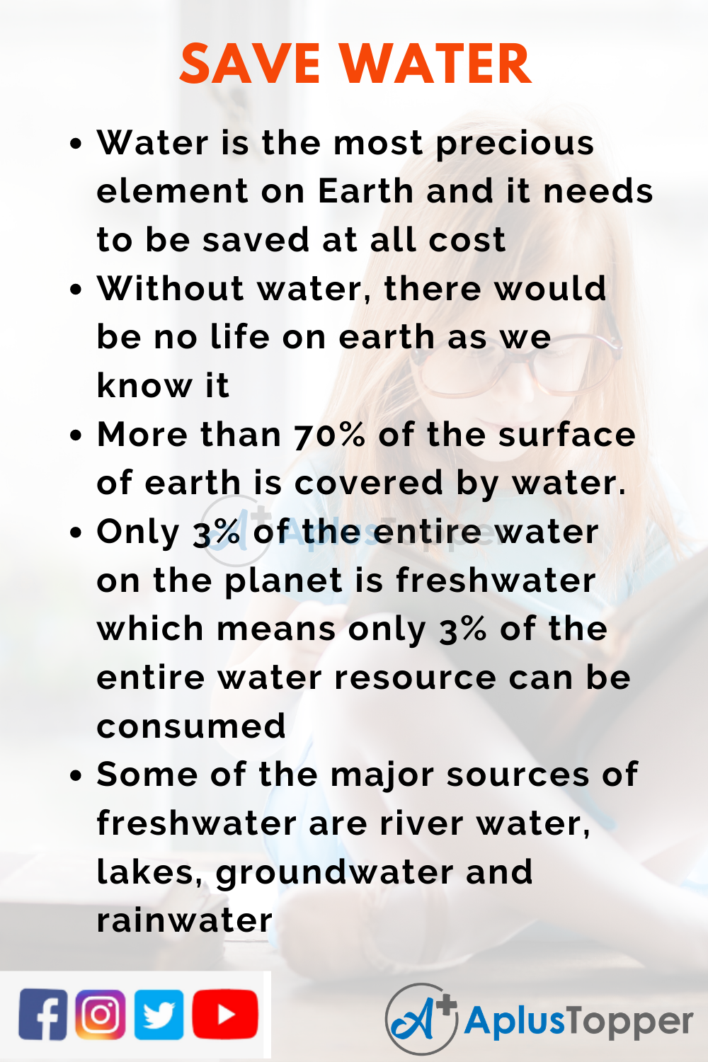 10 Lines on Save Water for School Students