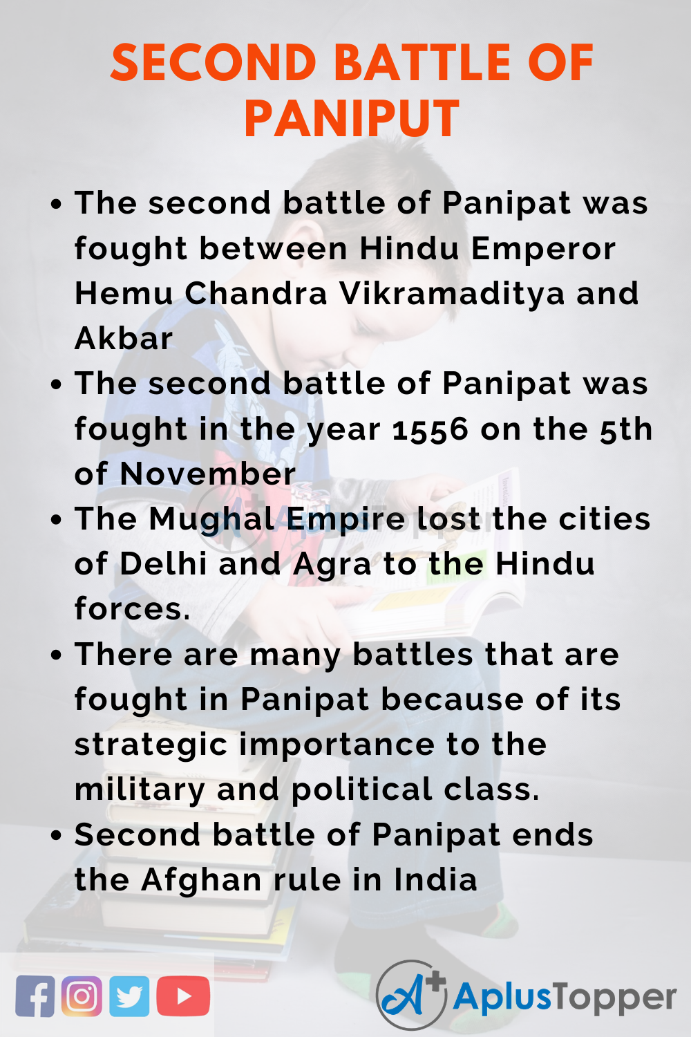 10 Lines on Second Battle Of Panipat for Kids