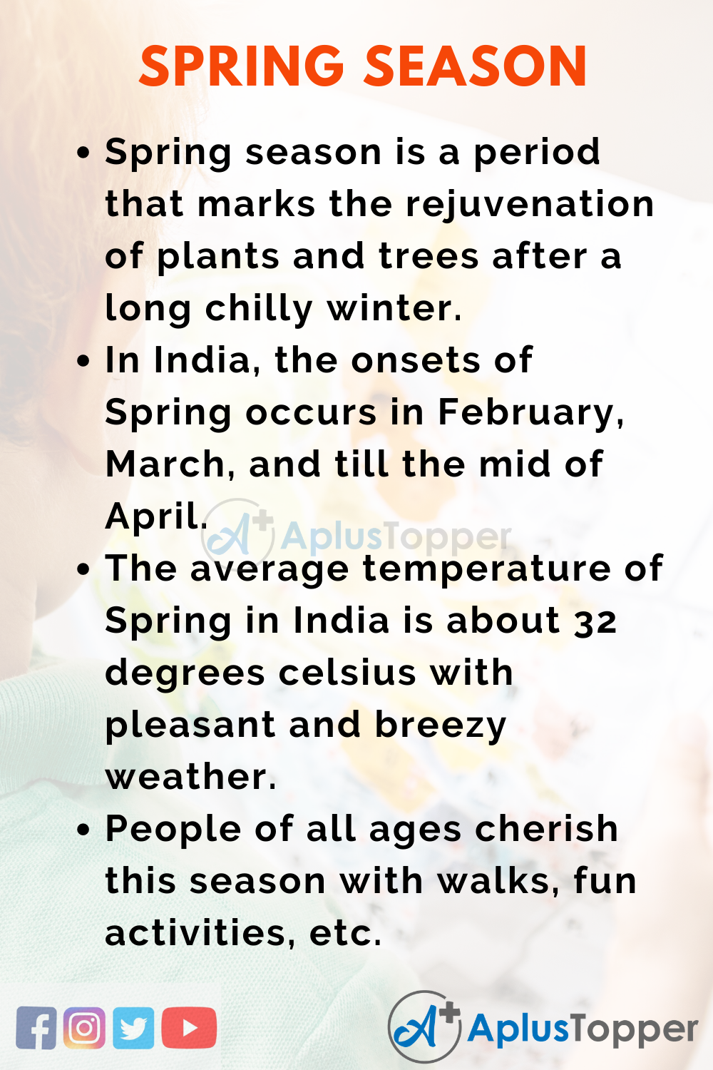 10 Lines on Spring Season for Higher Class Students