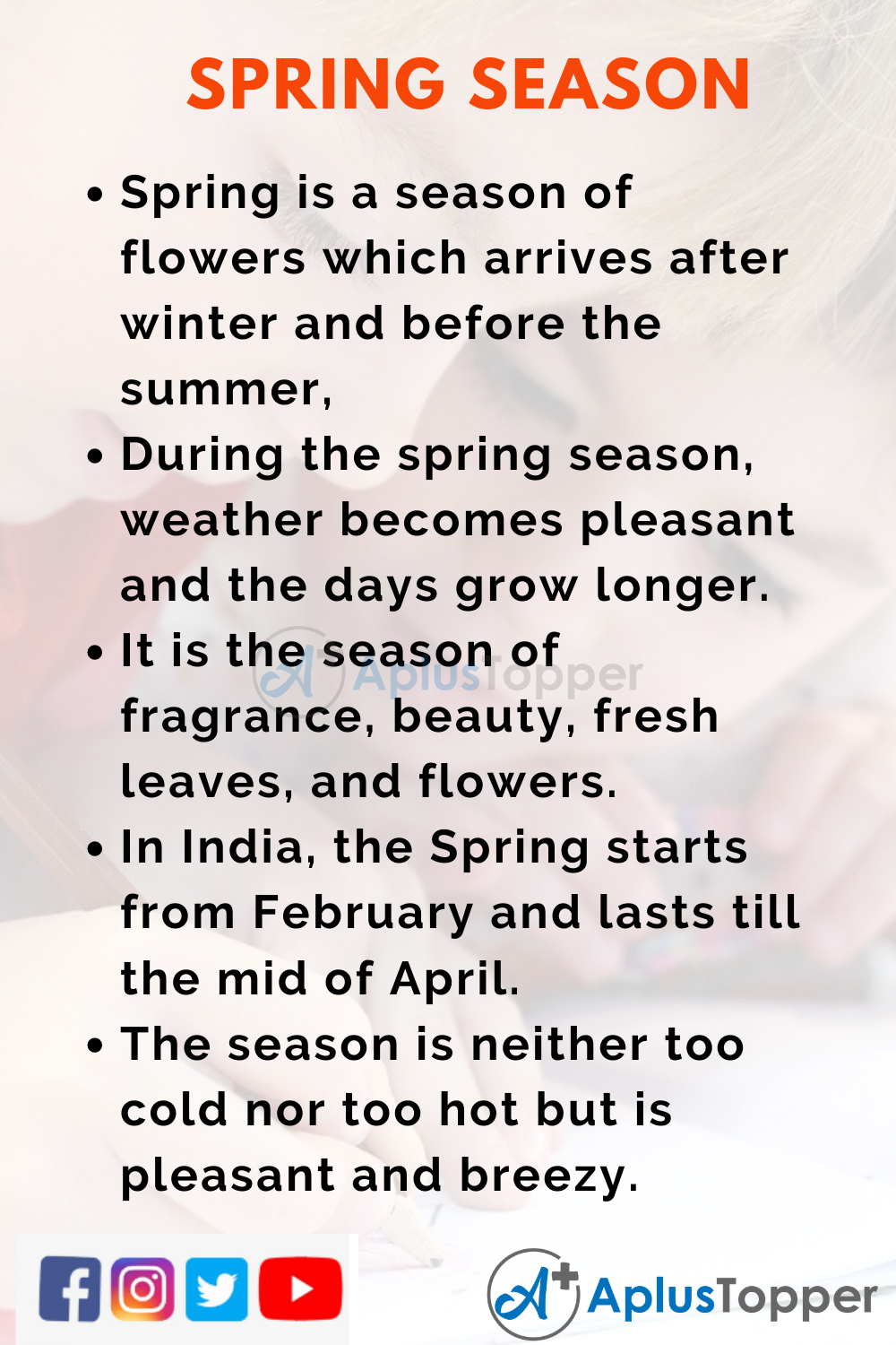 10 Lines on Spring Season for Kids