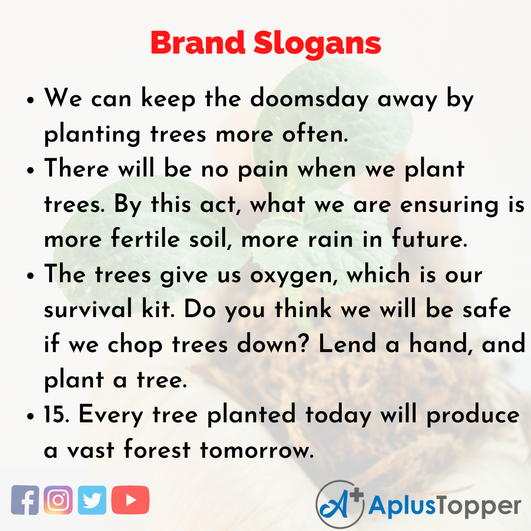 5 Slogans on Planting Trees in English