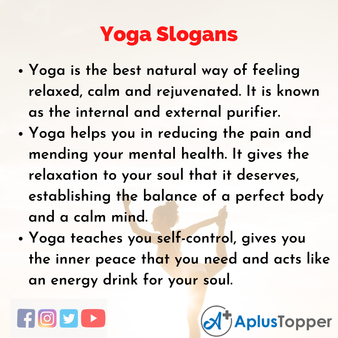 5 Slogans on Yoga in English